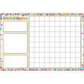 Ashley Productions Smart Poly Chart, 13in x 19in, Confetti Hundred Squares 91040